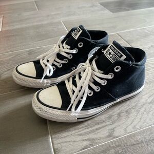 Converse Black and White Mid-Top Sneakers Size 6